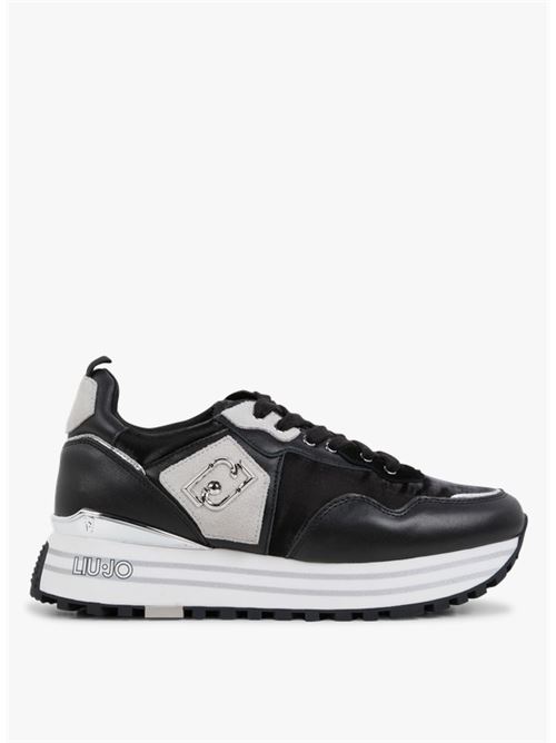 LIU JO MAXI WONDER 01 - SNEAKER CALF LEATHER/COW SUE LIU JO | BF4001PX342/22222